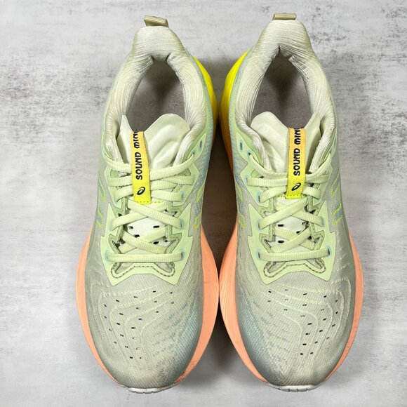 Asics Novablast 4 Paris Running Shoes - Women's Size 9 - Green Yellow - Picture 7 of 10